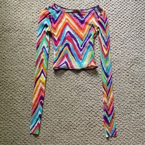 Missoni Mare Cropped Printed Mesh Top